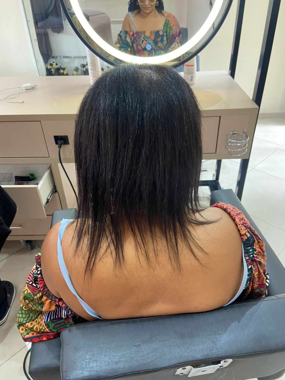 Cabelo antes do procedimento – resultado 2