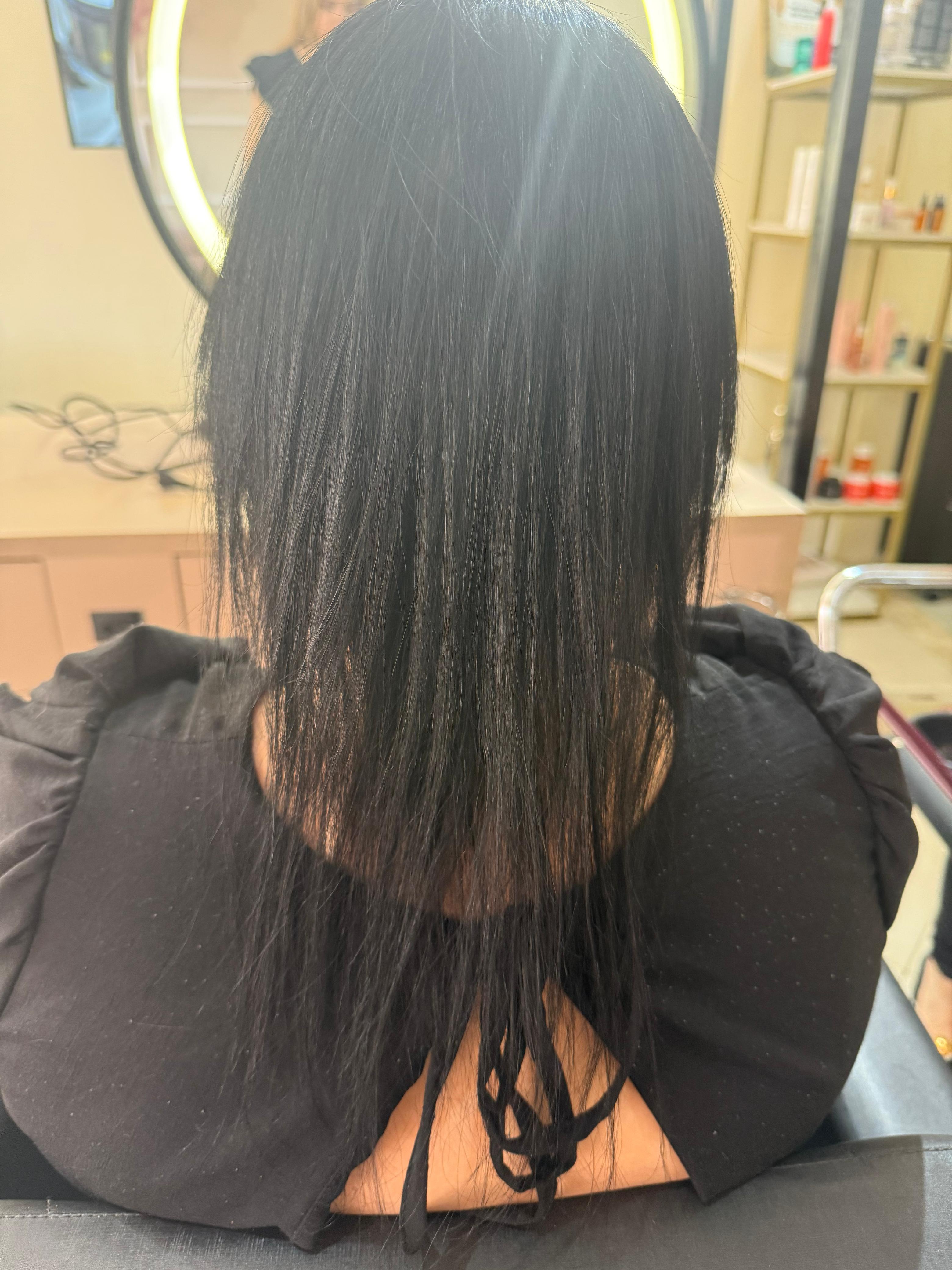 Cabelo antes do procedimento – resultado 1